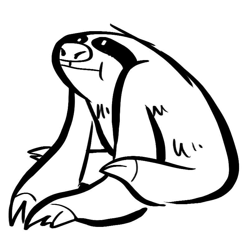 Sloth coloring pages