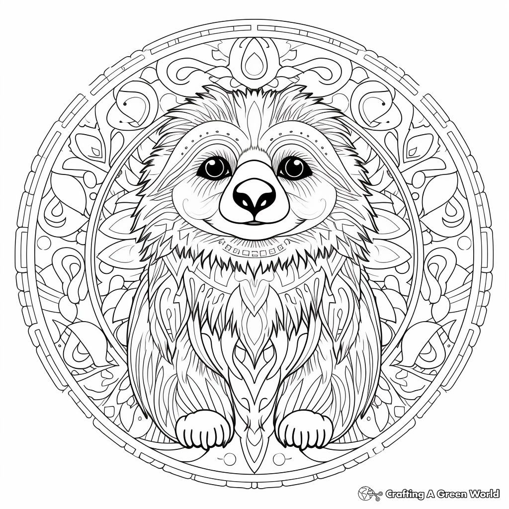 Sloth for adults coloring pages