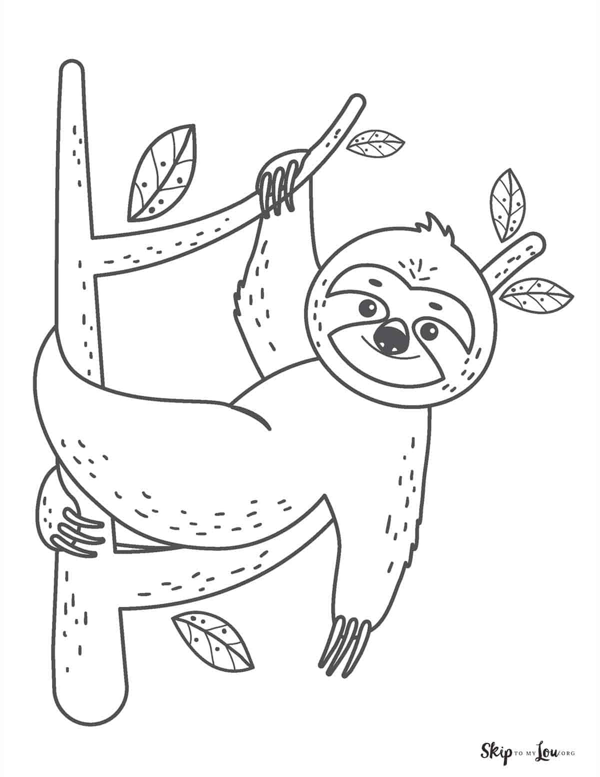 Sloth coloring pages skip to my lou