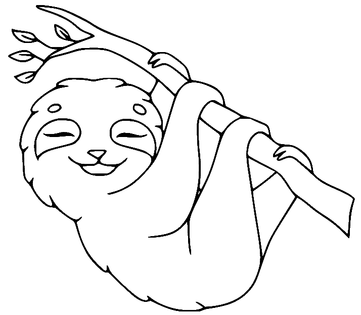 Sloth coloring pages printable for free download