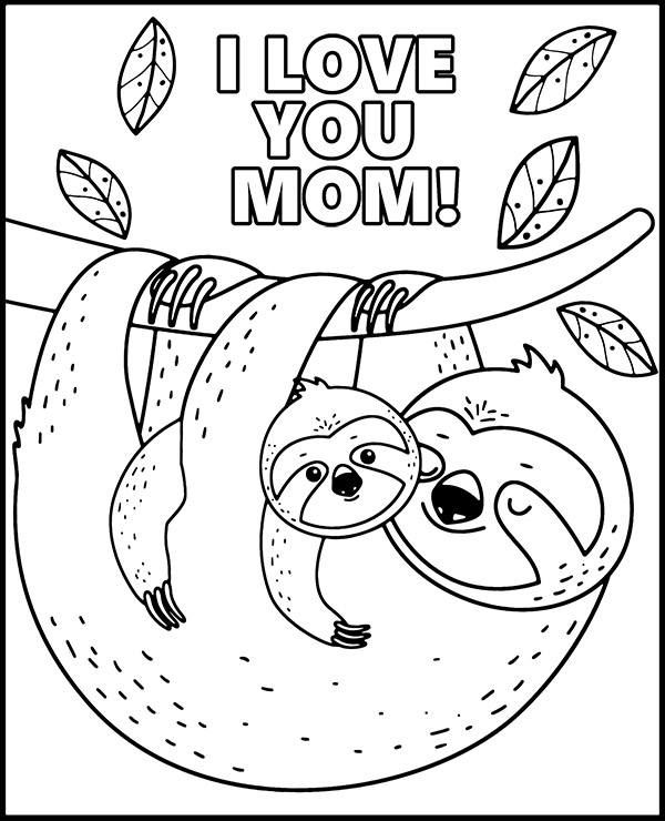 Mom coloring page mothers day