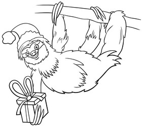 Sloth coloring page vector images over