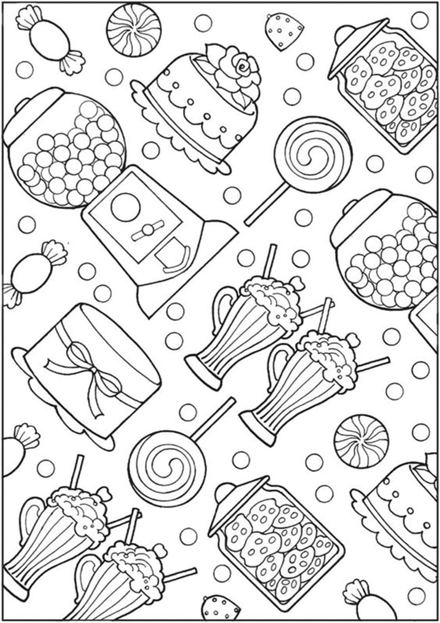 Free easy to print candy coloring pages candy coloring pages food coloring pages coloring books