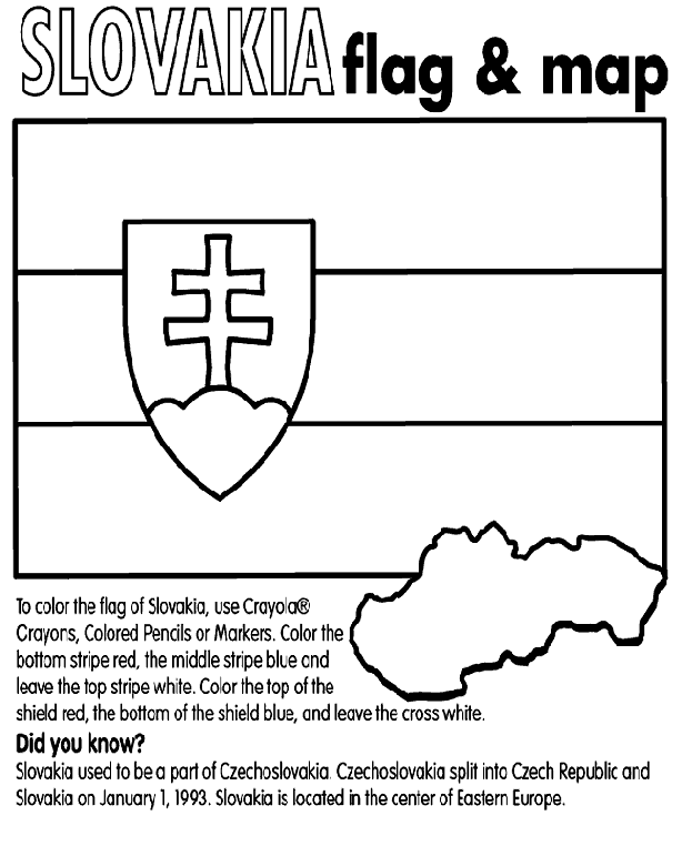 Slovakia coloring page