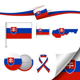 Slovakia flag vectors illustrations for free download