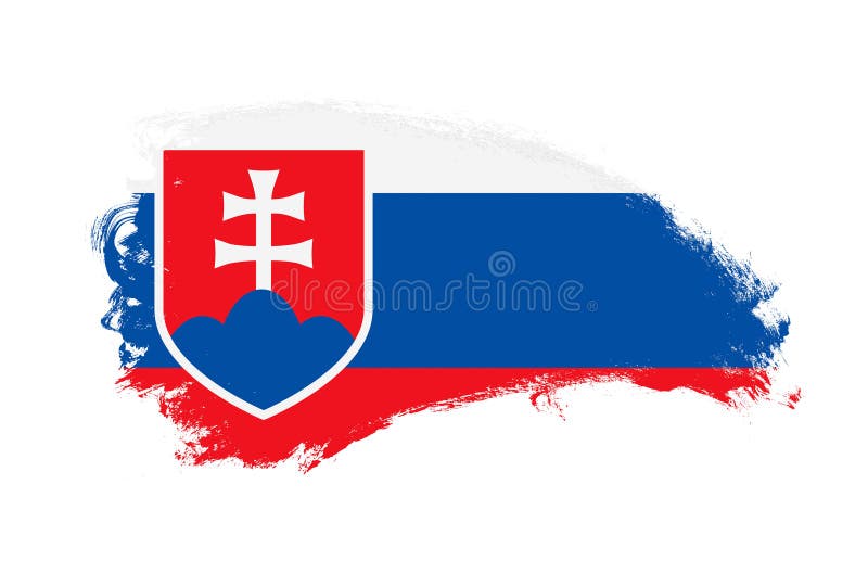 Flag slovakia painted stock illustrations â flag slovakia painted stock illustrations vectors clipart