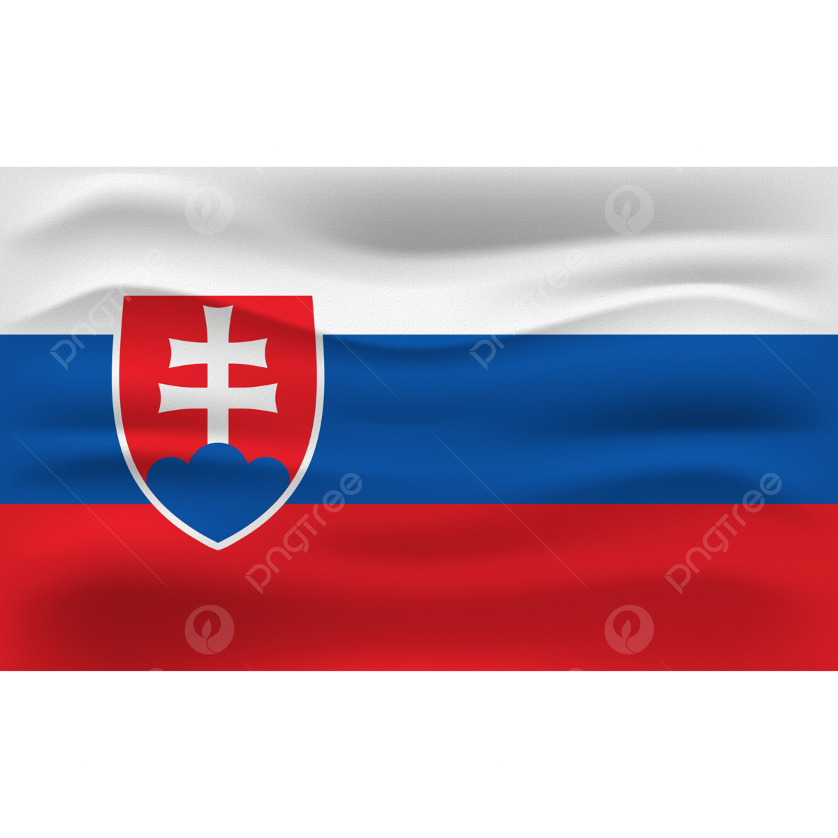 Slovakia flag waving png vector psd and clipart with transparent background for free download