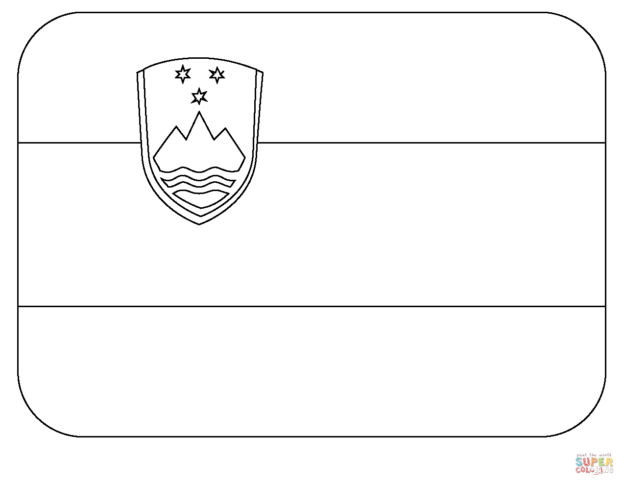 Flag of slovenia emoji coloring page free printable coloring pages