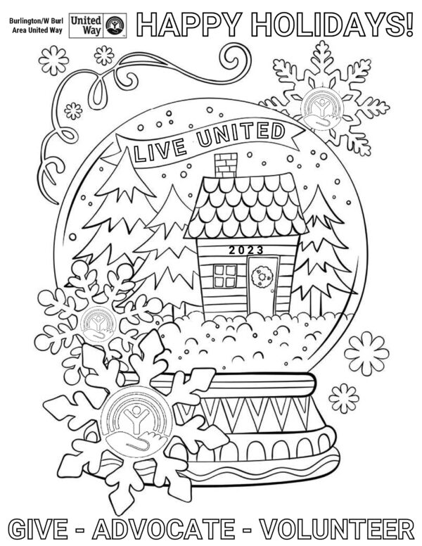 Holiday card coloring contest