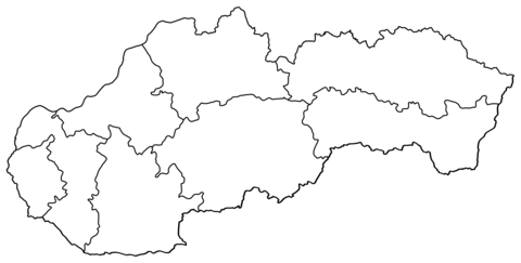 Outline map of slovakia with regions coloring page free printable coloring pages