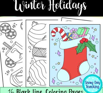 Fall and winter holiday coloring pages in winter holidays coloring pages holiday
