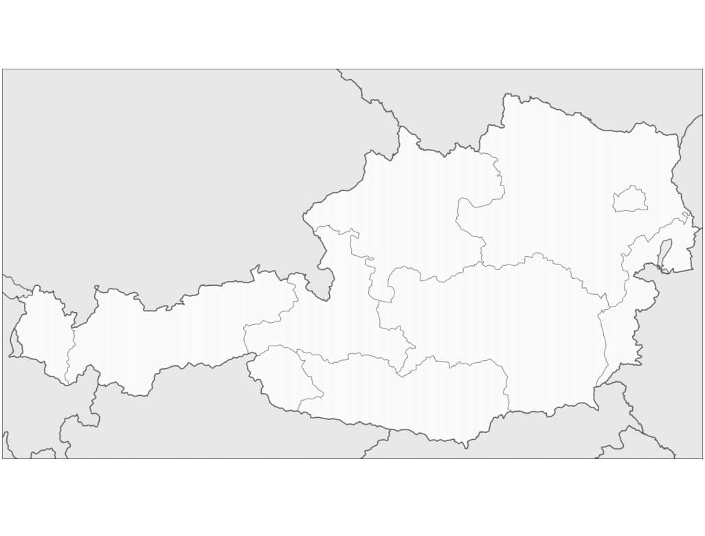 Austria map image coloring page