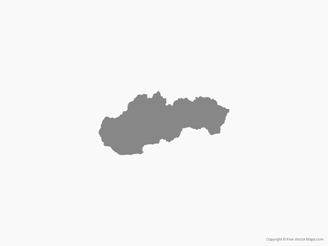 Printable vector map of slovakia