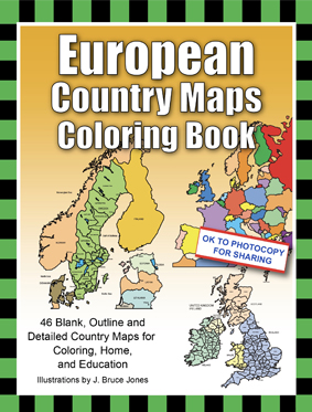 European country maps coloring book new release