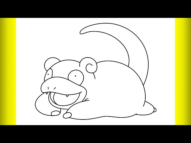 How to draw slowpoke from pokemon drawing creation