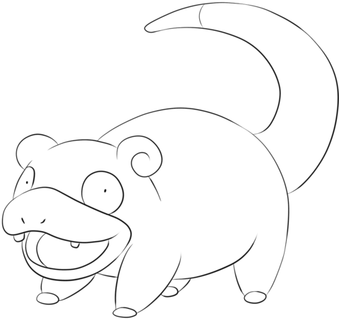 Slowpoke coloring page free printable coloring pages pokemon coloring pages pokemon coloring coloring pages