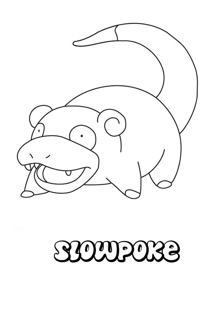 Slowpoke coloring pages