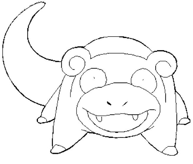 Slowpoke coloring picture of pokemon