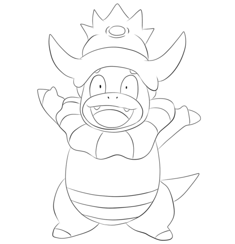 Slowking coloring page free printable coloring pages