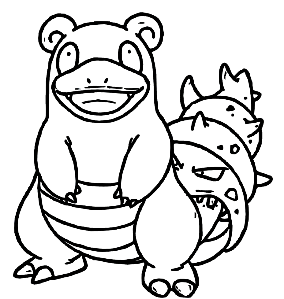 Slowpoke coloring page