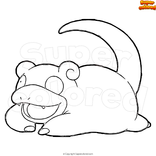 Coloring page pokemon slowpoke