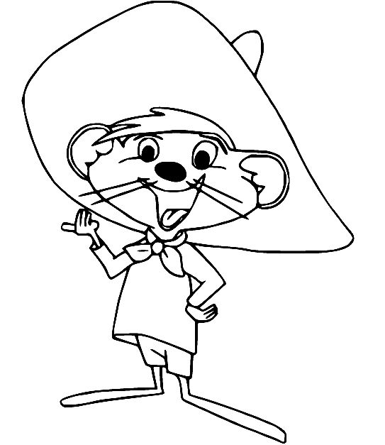 Speedy gonzales coloring pages printable for free download