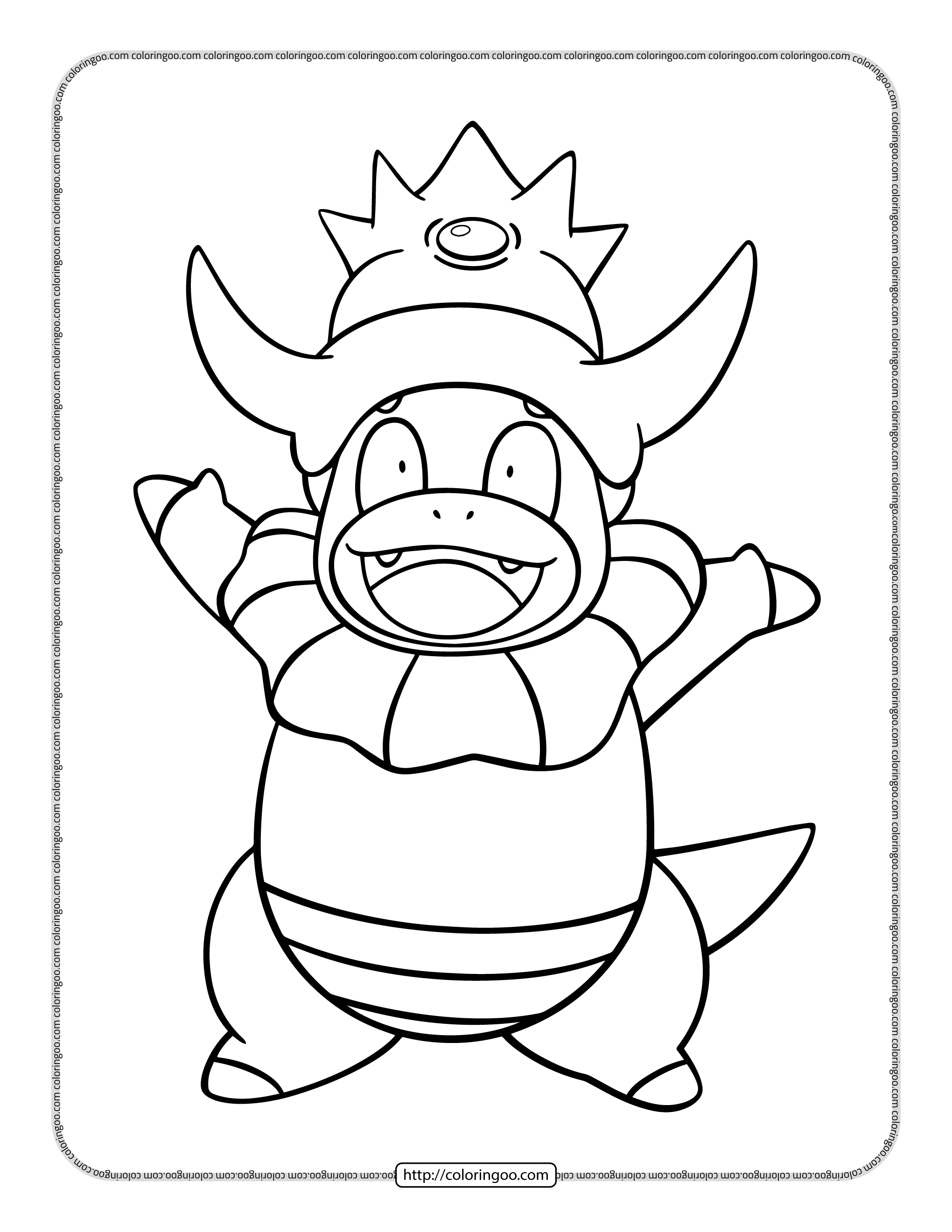 Pokemon slowking pdf coloring page pokemon coloring pages pokemon coloring pokemon