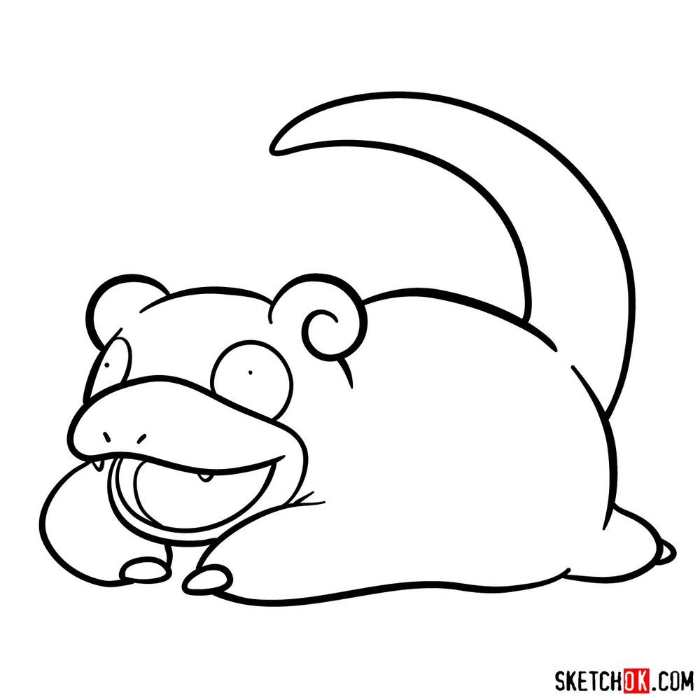 How to draw slowpoke pokemon pokemon drawings slowpoke pokemon