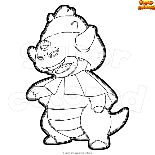 Coloring page pokemon slowking galar