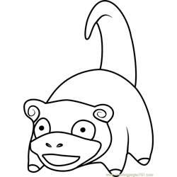 Slowpoke coloring pages for kids