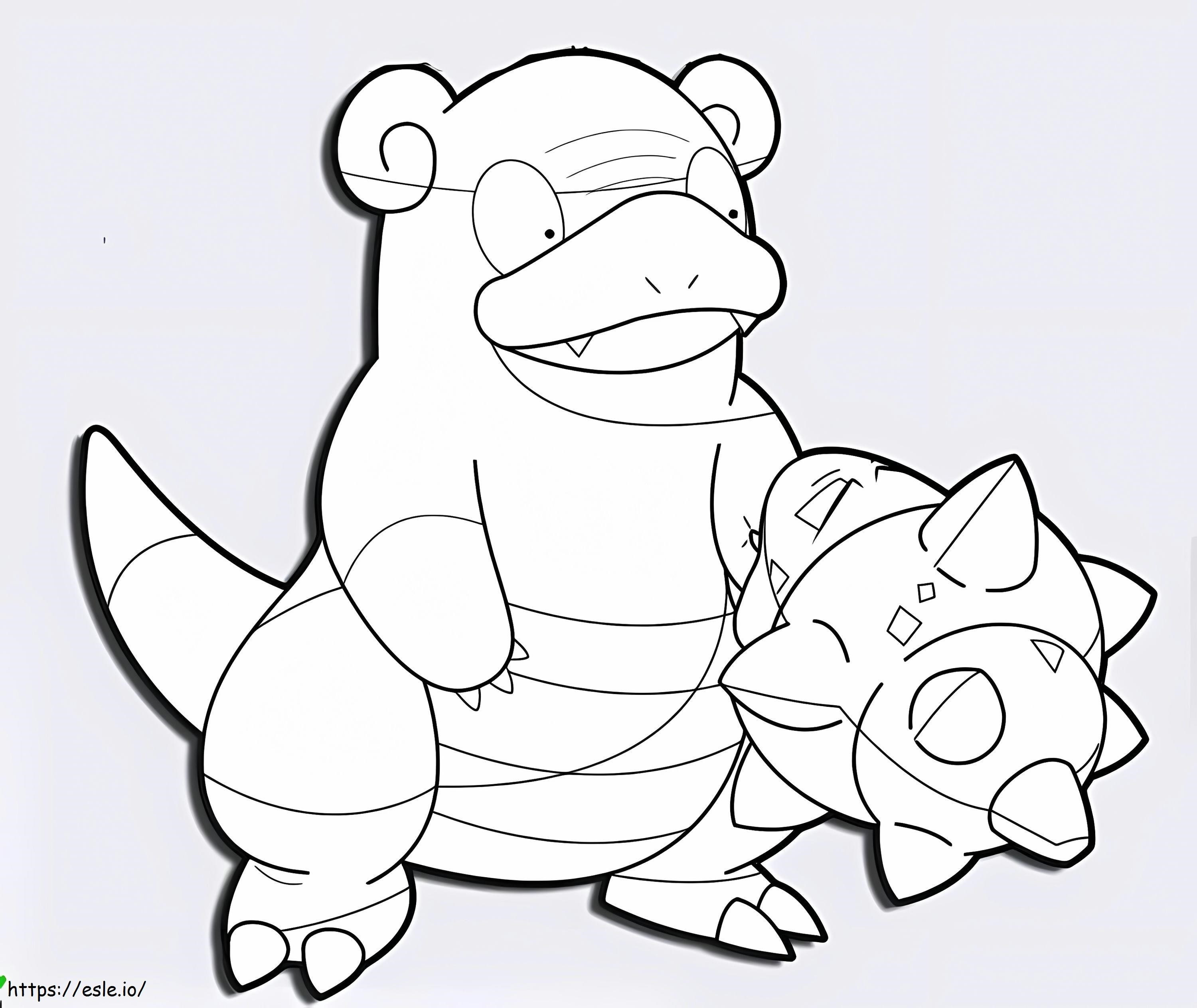 Gallery slowpoke coloring page