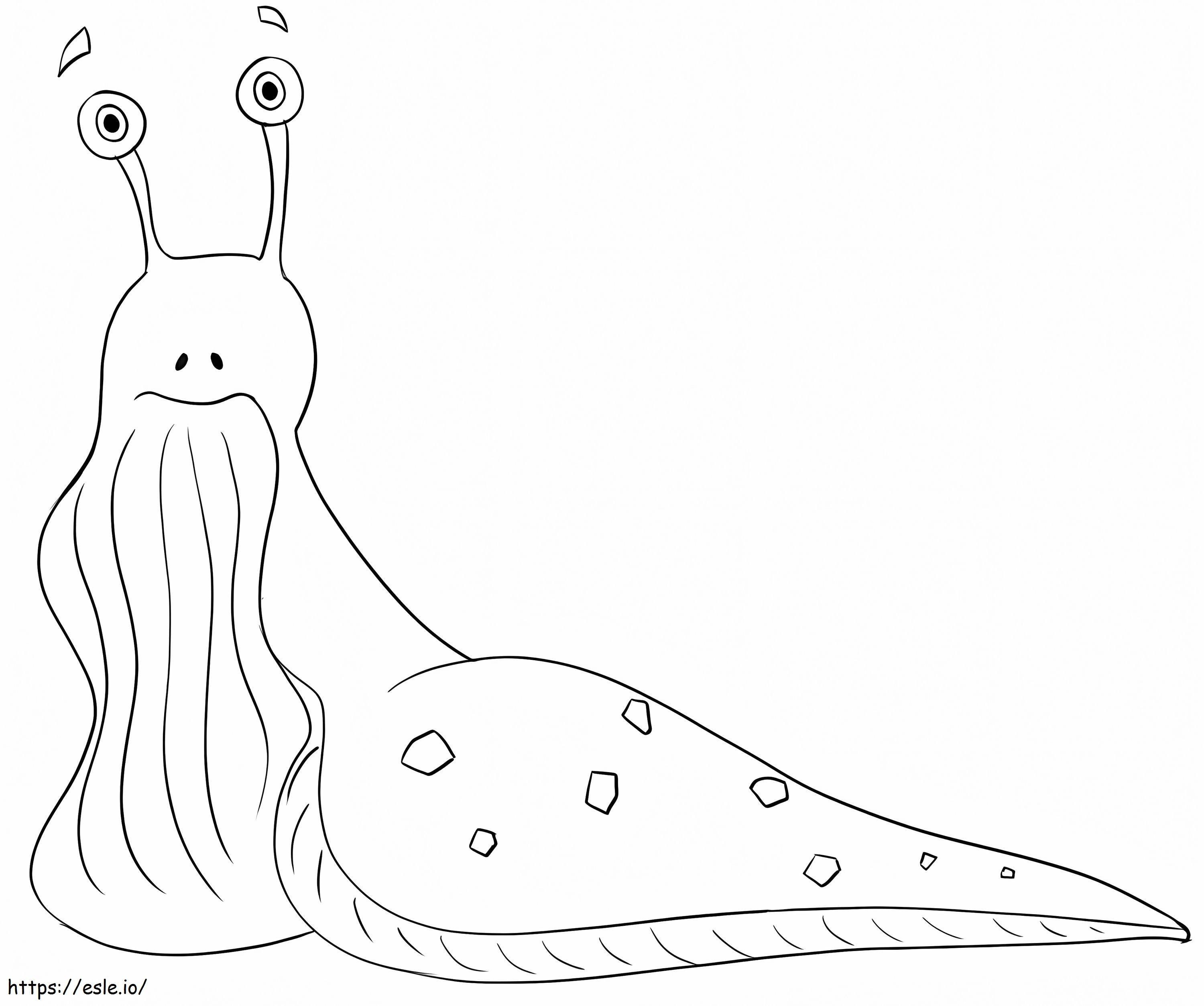 Sea slug coloring page