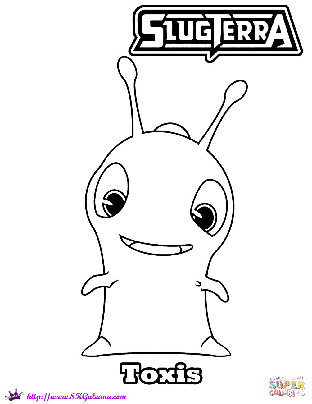 Toxis slug coloring page free printable coloring pages