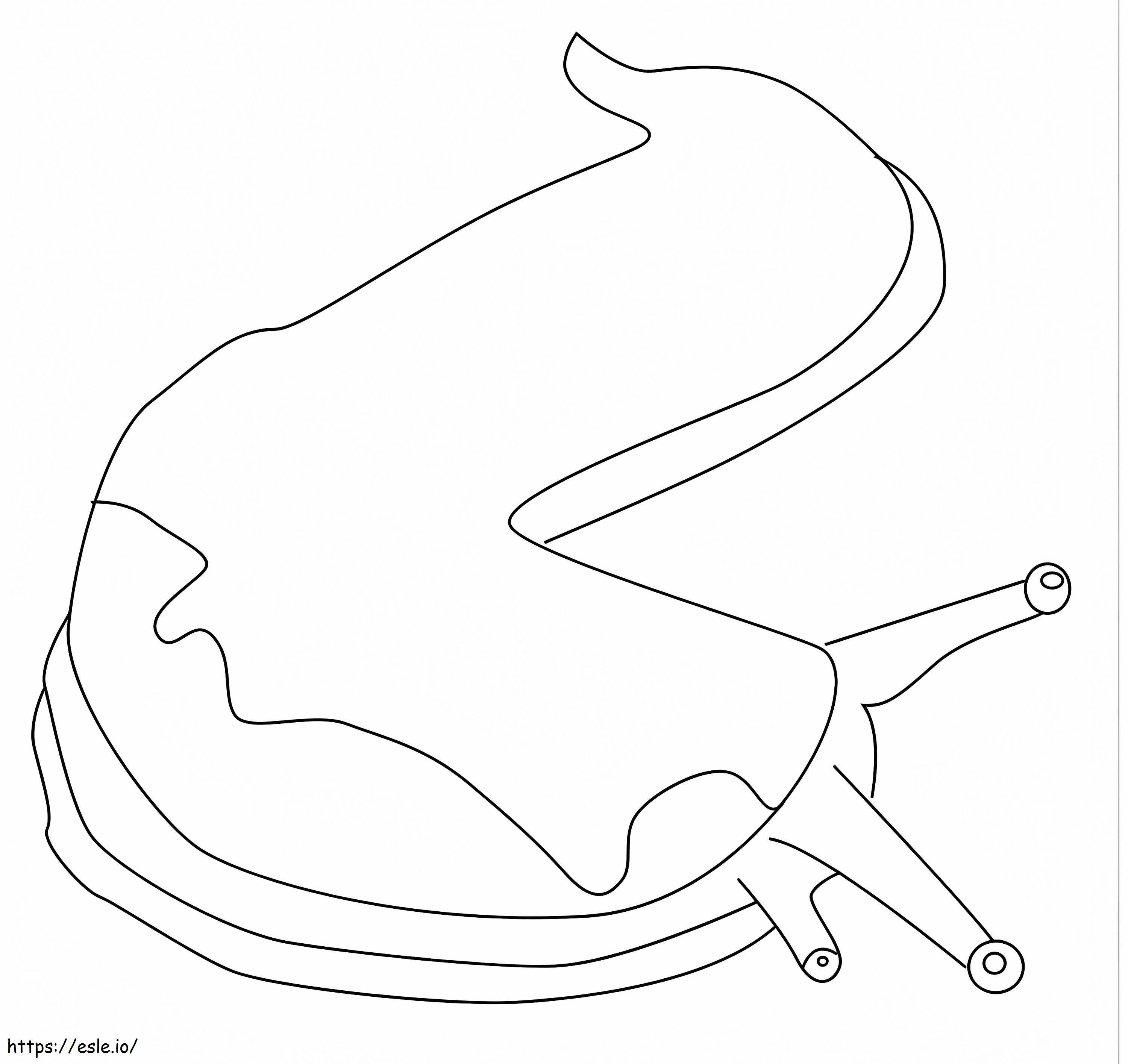 Easy slug coloring page