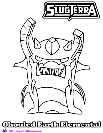 Slugterra ghoul earth elemental printable coloring page â