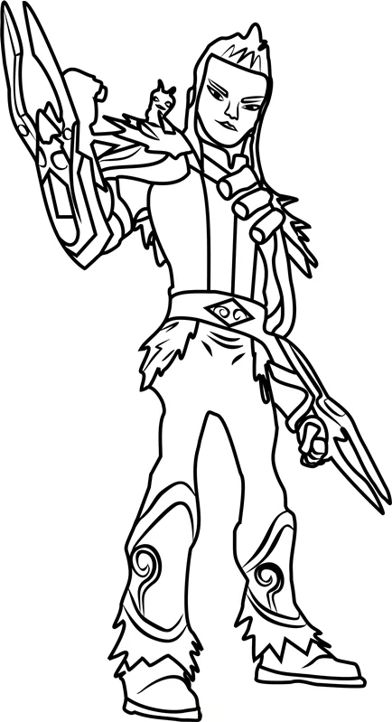 Junjie from slugterra coloring page