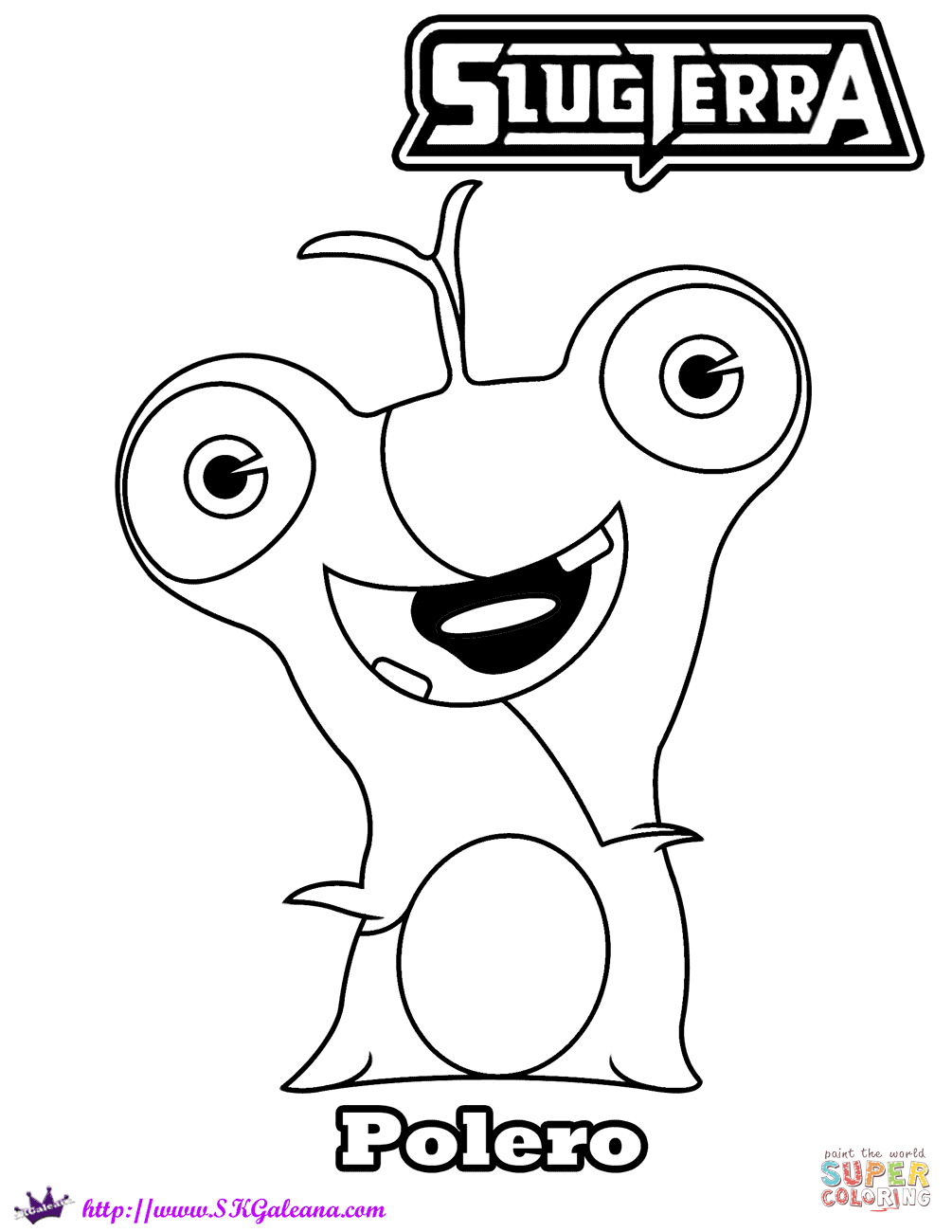 Polero slug coloring page free printable coloring pages