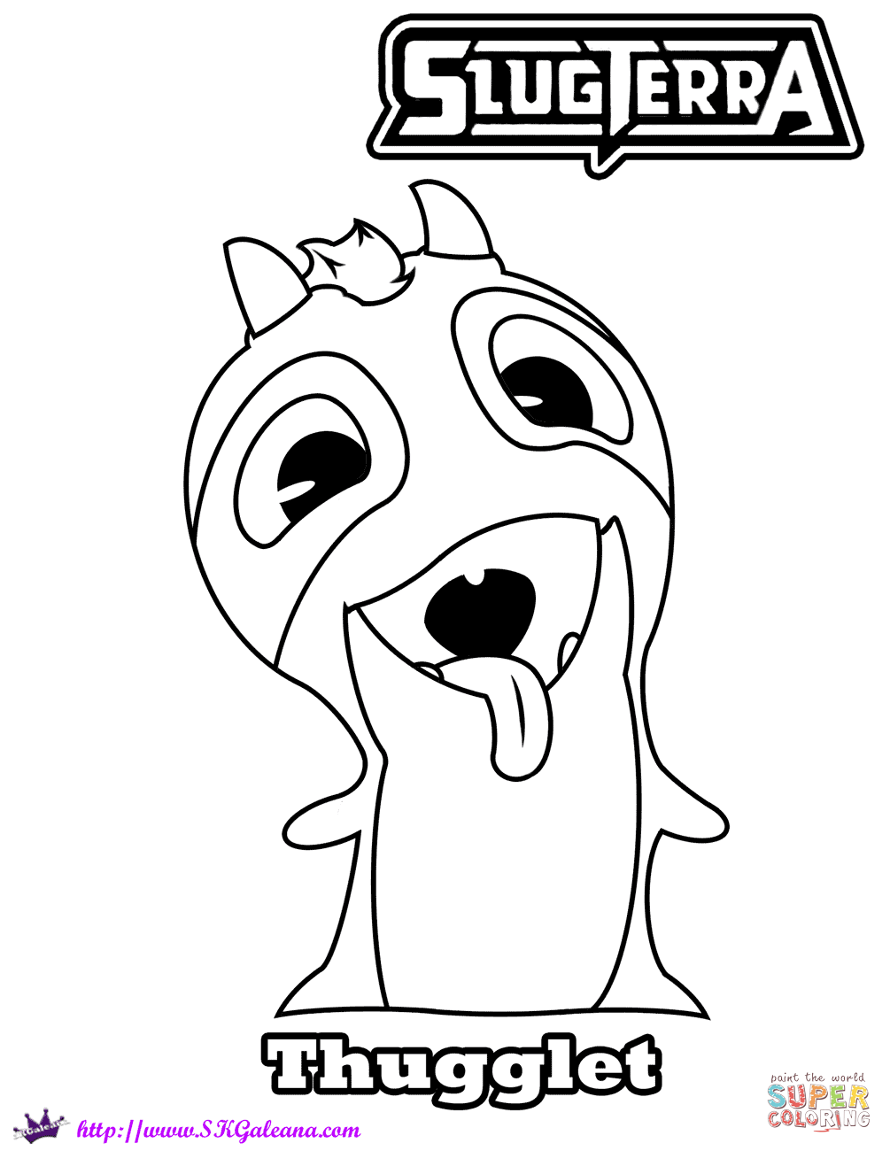 Thugglet slug coloring page free printable coloring pages