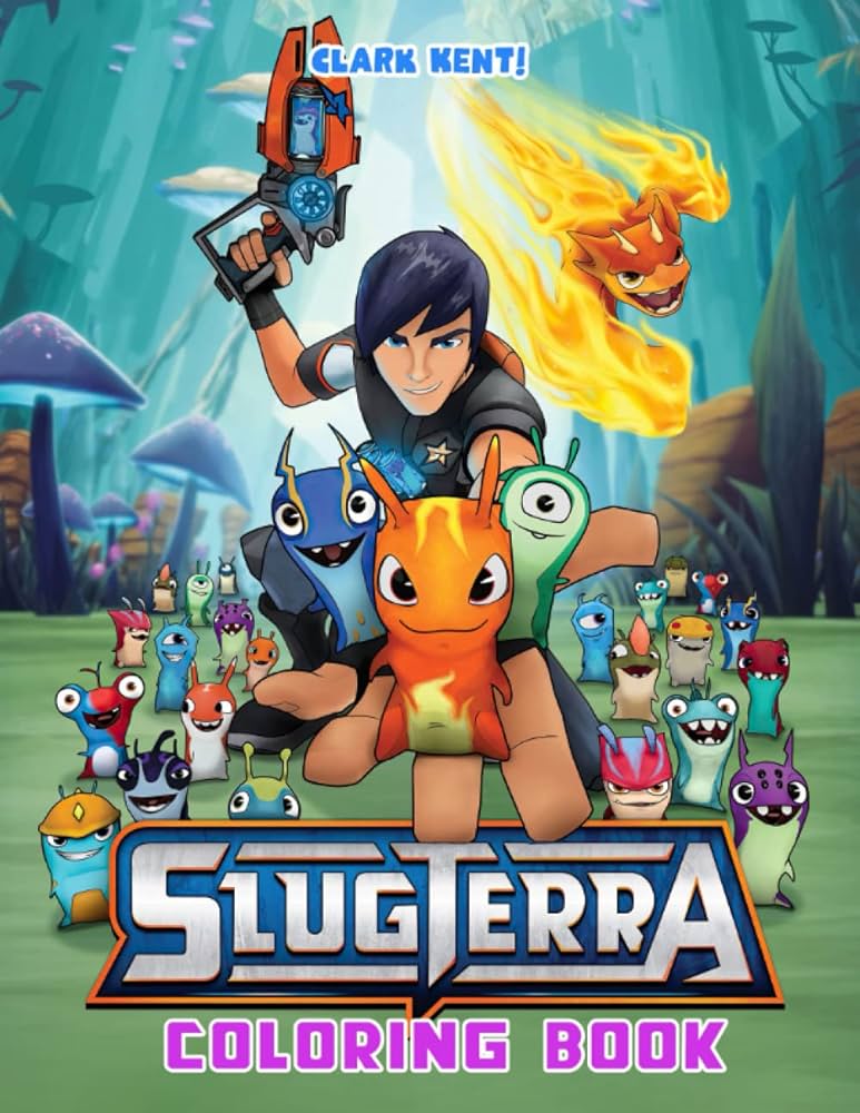 Slugterra loring book creative and fun loring activity for all ages to relax and relieve stress kent clark books