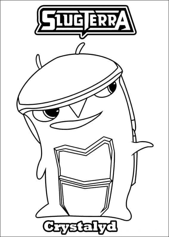 Cool slug crystalyd coloring page