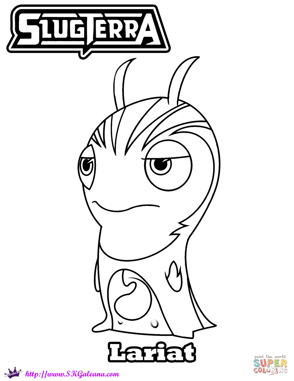 Lariat slug coloring page free printable coloring pages