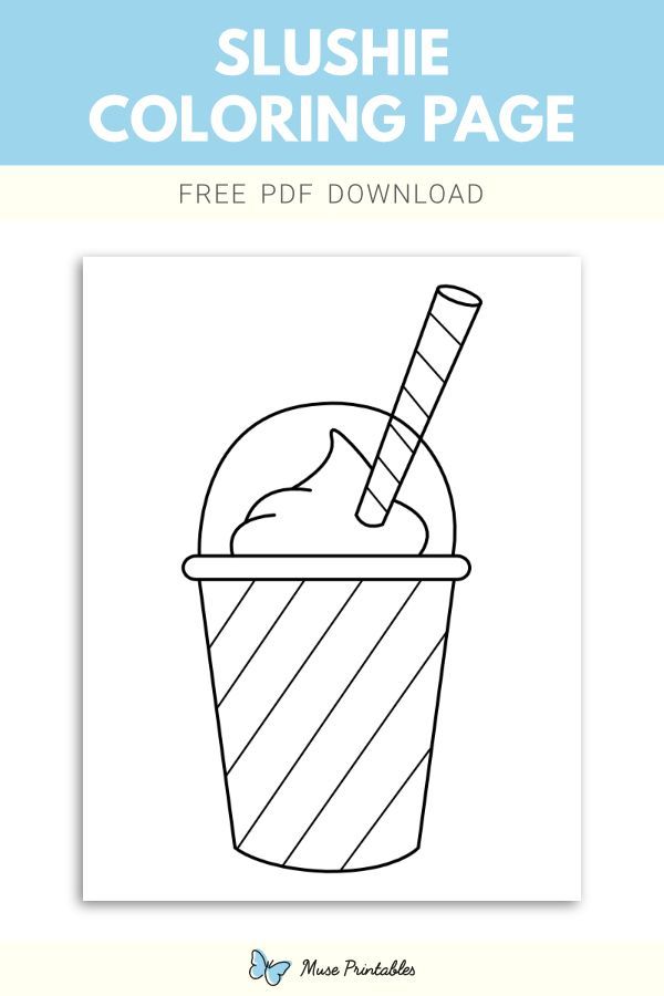 Free slushie coloring page coloring pages free printable coloring sheets free printable coloring