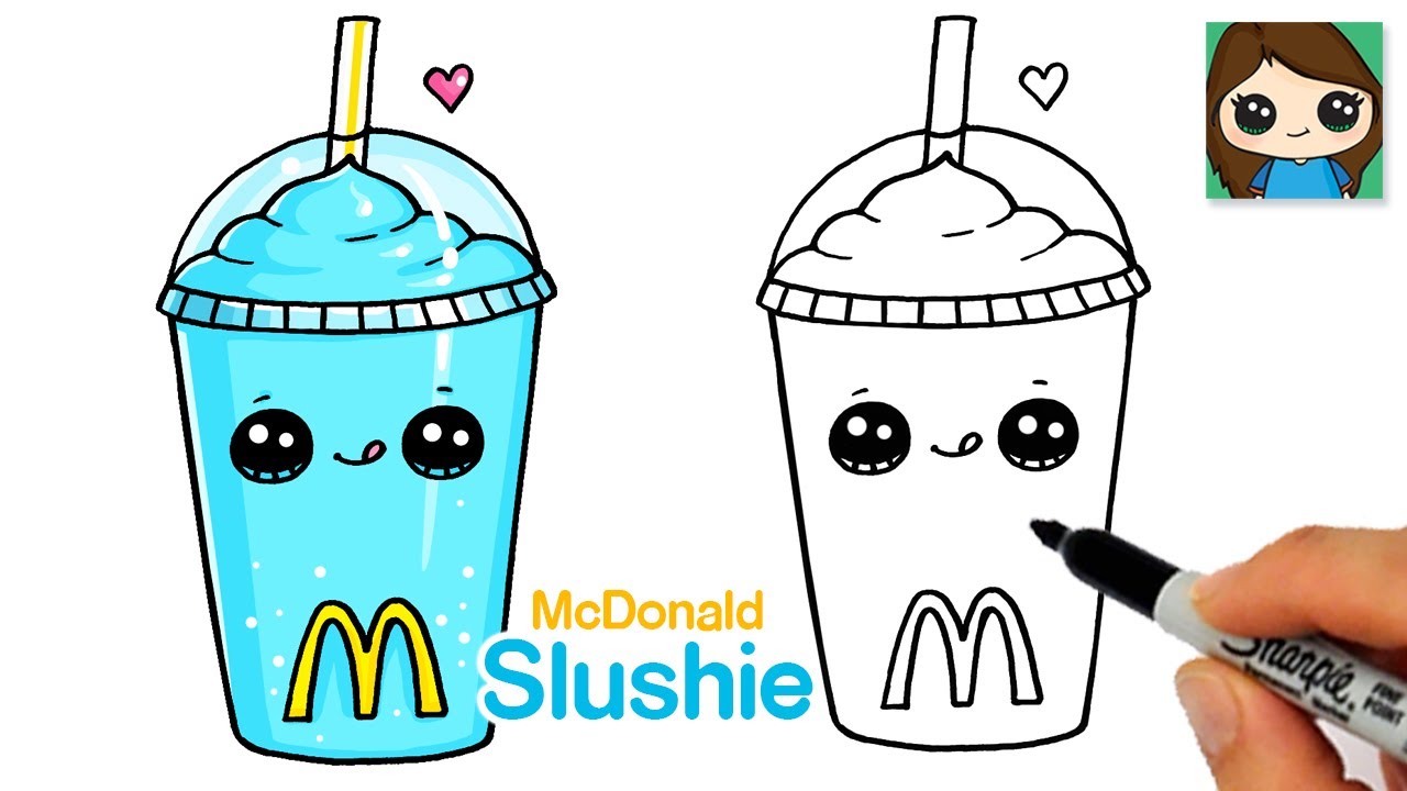 How to draw mcdonalds slushie drink