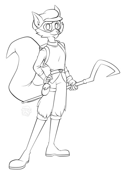 Sly cooper outline by themooshedmuffin