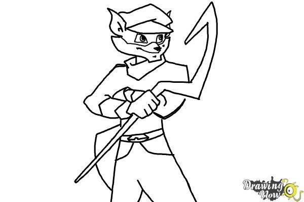 How to draw sly cooper