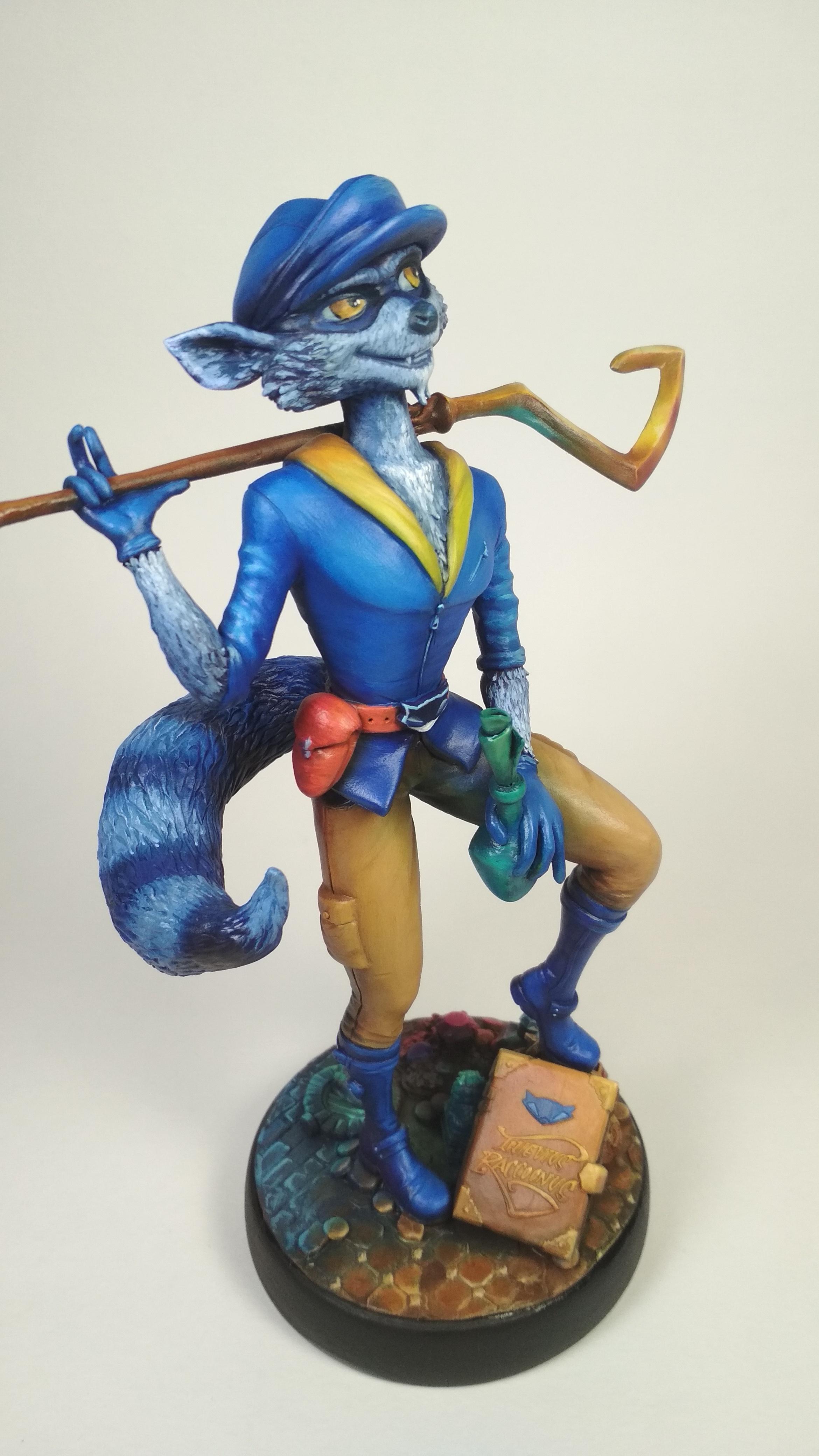 Custom sly cooper figures made with polymer clay and oil paints r slycooper