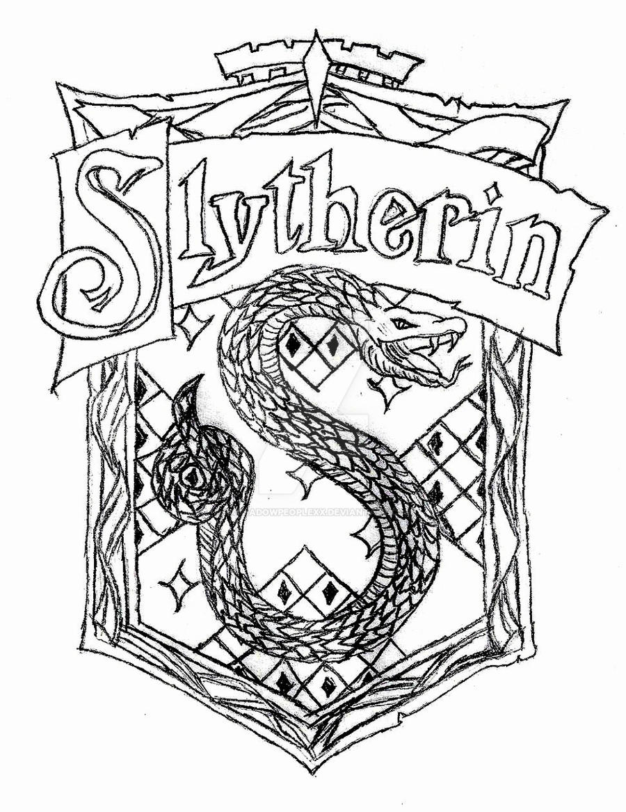 The slytherin crest by xxshadowpeoplexx on