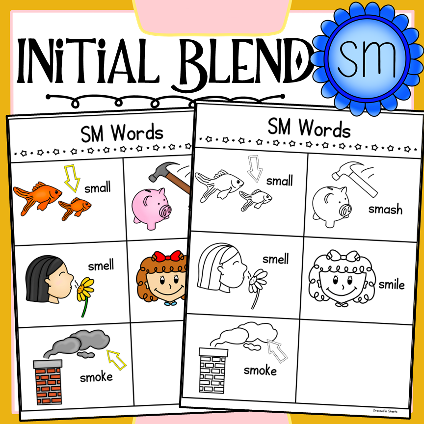 Initial blend sm worksheets made by teachers