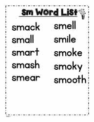 Sm blend activities worksheets