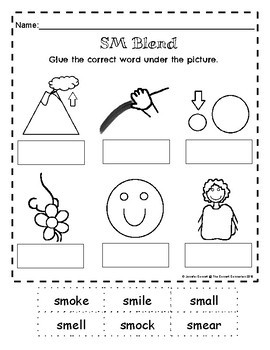 Sm blend worksheets by the connett connection tpt